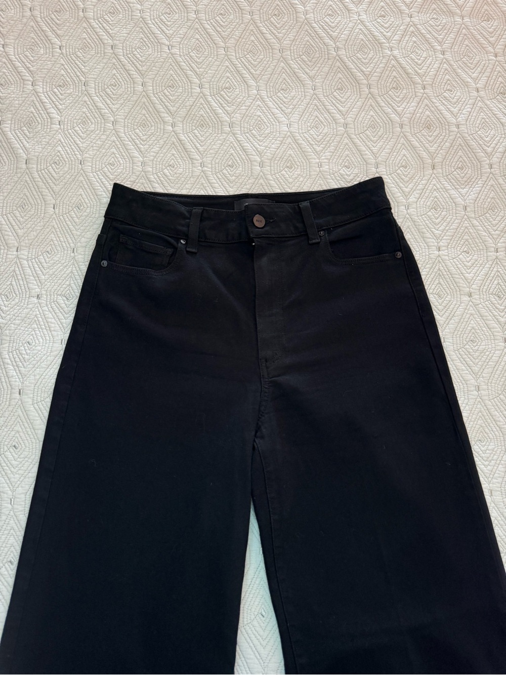 Paige Anessa 31" Wide Leg Jean High Rise Black Shadow, Size 27 - Picture 6 of 16
